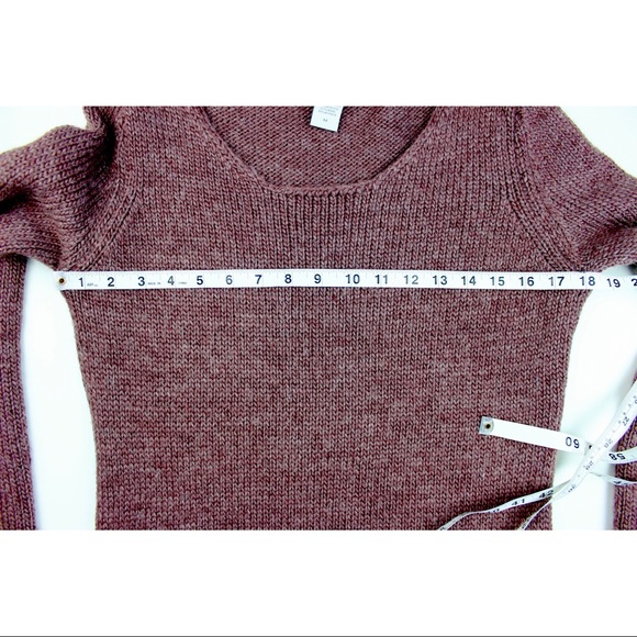 SOFT SURROUNDINGS Mauve Cozy Knit Sweater with Scoop Neck Wool & Alpaca Blend - Picture 9 of 12